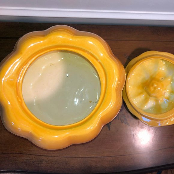 California pottery- Metlox MCM porcelain pumpkin cookie jar - Picture 9 of 11